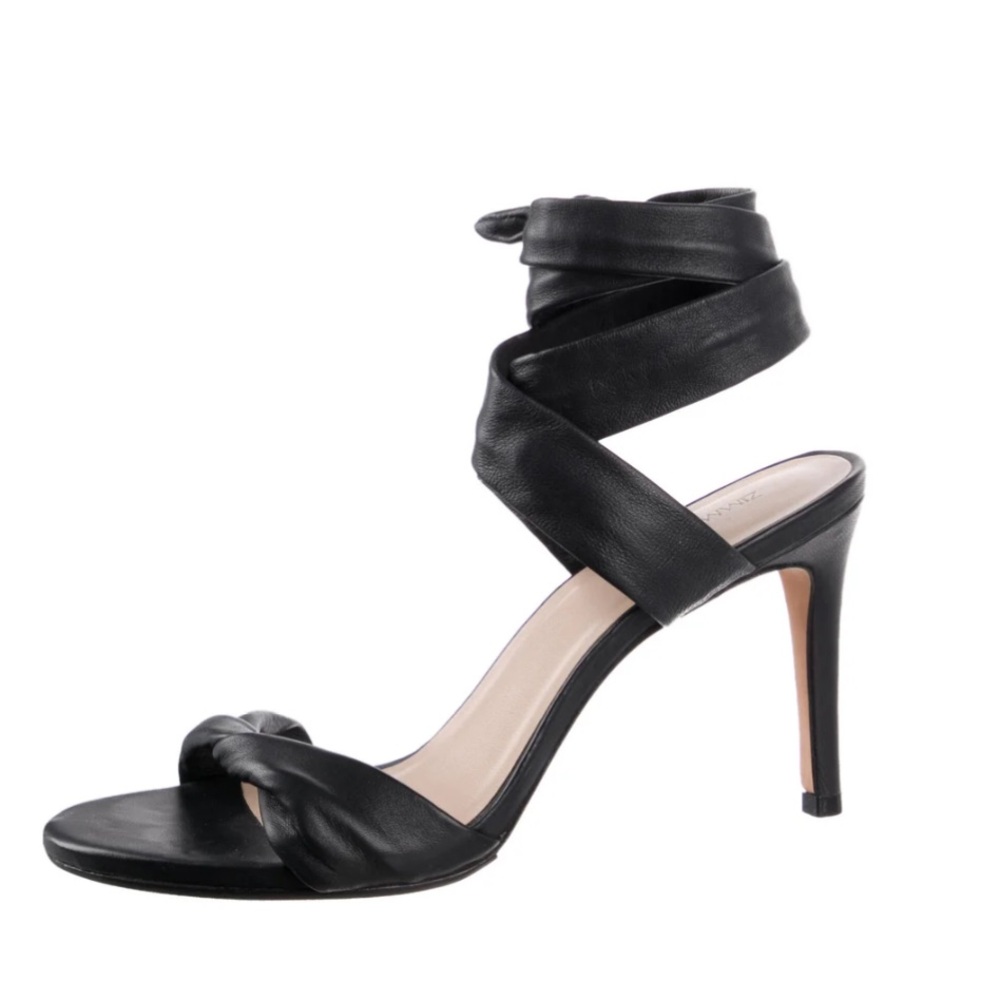 Zimmerman black leather heels